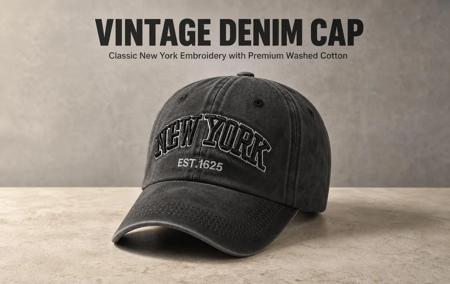 2026 New York Washed Cotton Cap für Herren und Damen – Gorras Snapback Caps Baseball Caps Sonnenschutz Casquette Dad Hat Outdoor Cap – Detail 5
