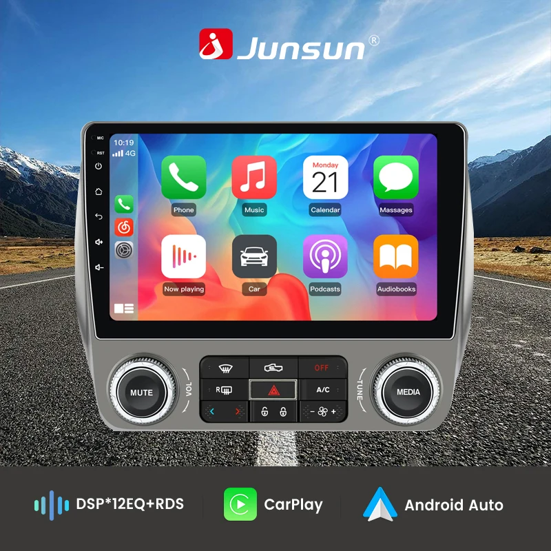 JUNSUN Car GPS Navigation System Auto Radio for Chevy Camaro 2010 2011 2012 2013 2014 2015 CarPlay Android Auto Mirror Link Bluetooth Touch Screen Split Screen Android CarPlay Bluetooth Car Radio