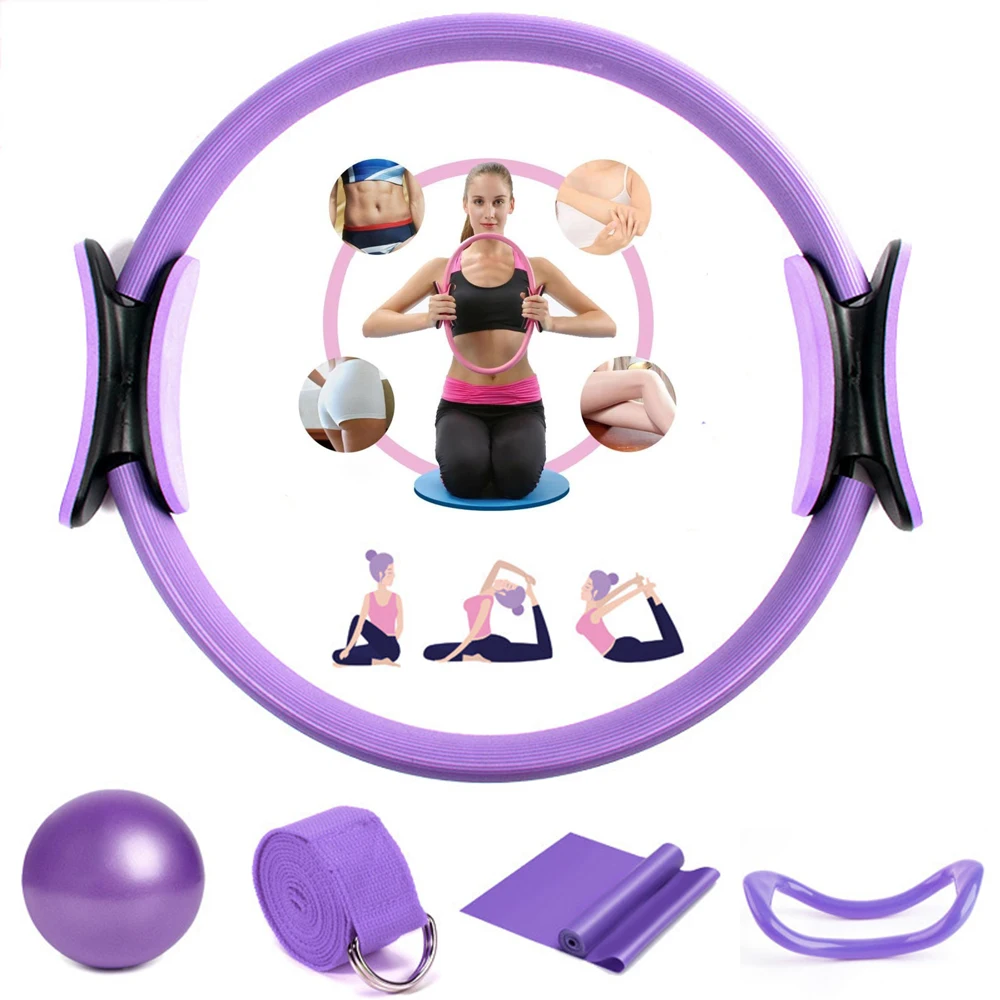 

Yoga Fitness Ring Circle Pilates Women Exercise at Home Resistance Elasticity Yoga balls Tension Bands Gym Workout Equipment