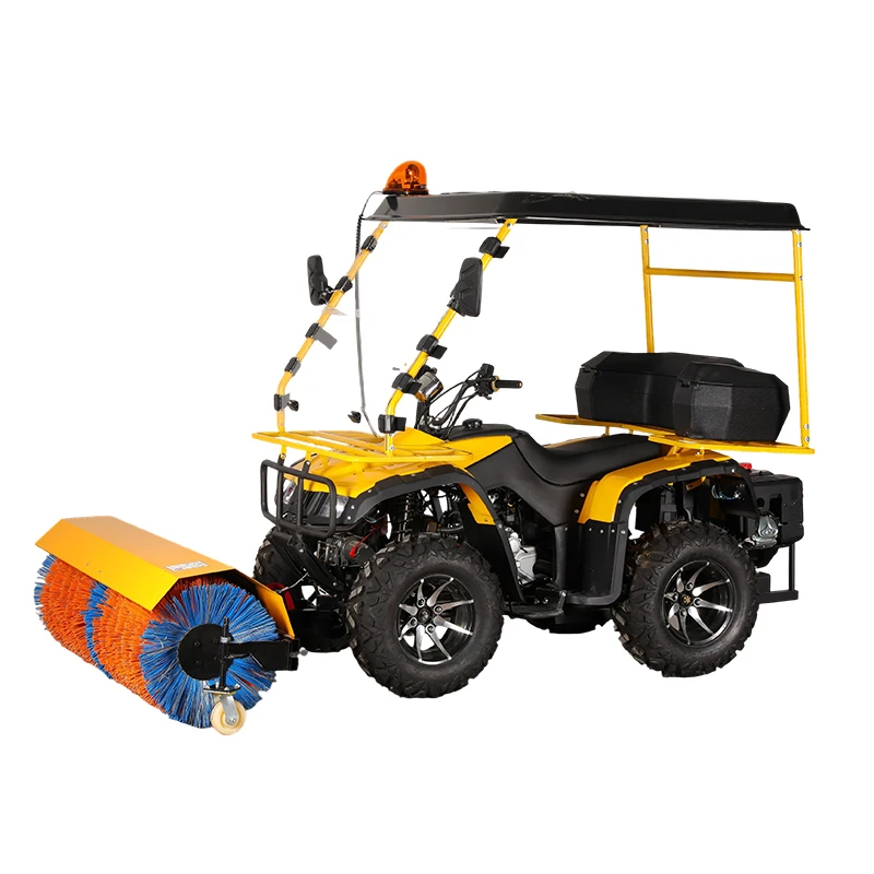 Public Road Snow Sweeper 4x4 Utility with Warning Lights, Power Blower for Deep Snow Clean