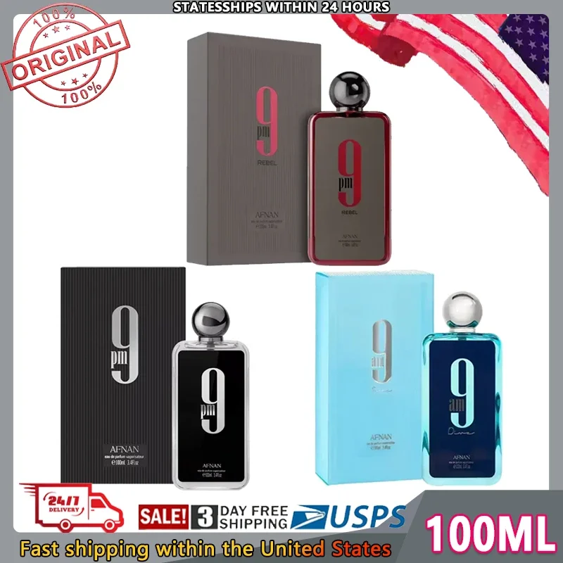 

100 мл стойкий мужской аромат для ночного использования Date&Special Ev Afnan 9 PM Eau De Parfum Warm Vanilla Amber & Tonka