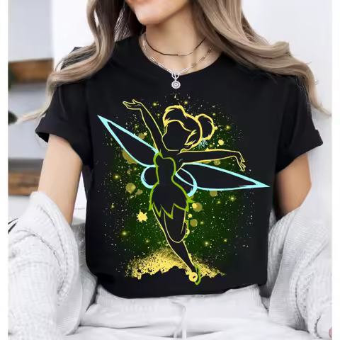 Disney Peter Pan Tinker Bell Unisex T-shirt All You Need Is Faith Trust and Pixie Dust Disneyland Family Trip Shirt Gift Disney