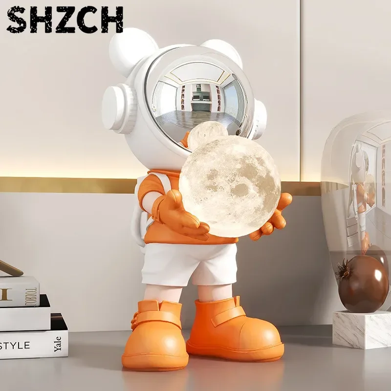 Creative Astronaut Decoration SculptureLiving Room Children's Room Night Light Home Decoration Nordic Home Gift Accessories Cool
