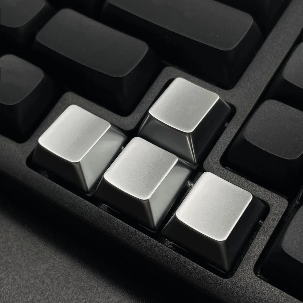 Three-colour Glossy Metal Direction Key Keycap Applicable R1 Cherry Profile Cross Switch Core Custom Mechanical Keyboard Keycap