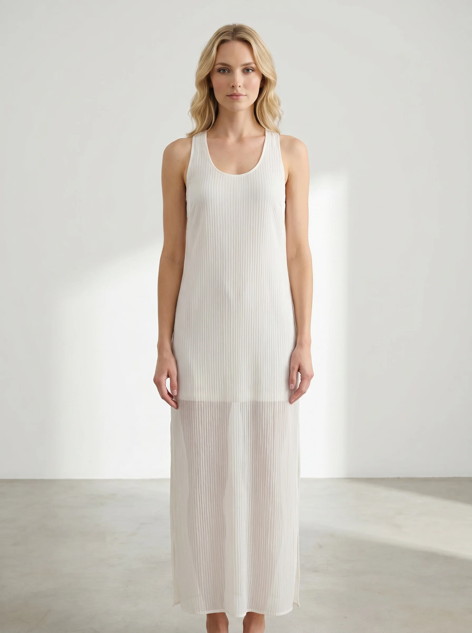 Zeylinn Womens Sleeveless Loose Solid Casual Maxi Dress 2026 Summer New Simple Design Vacation