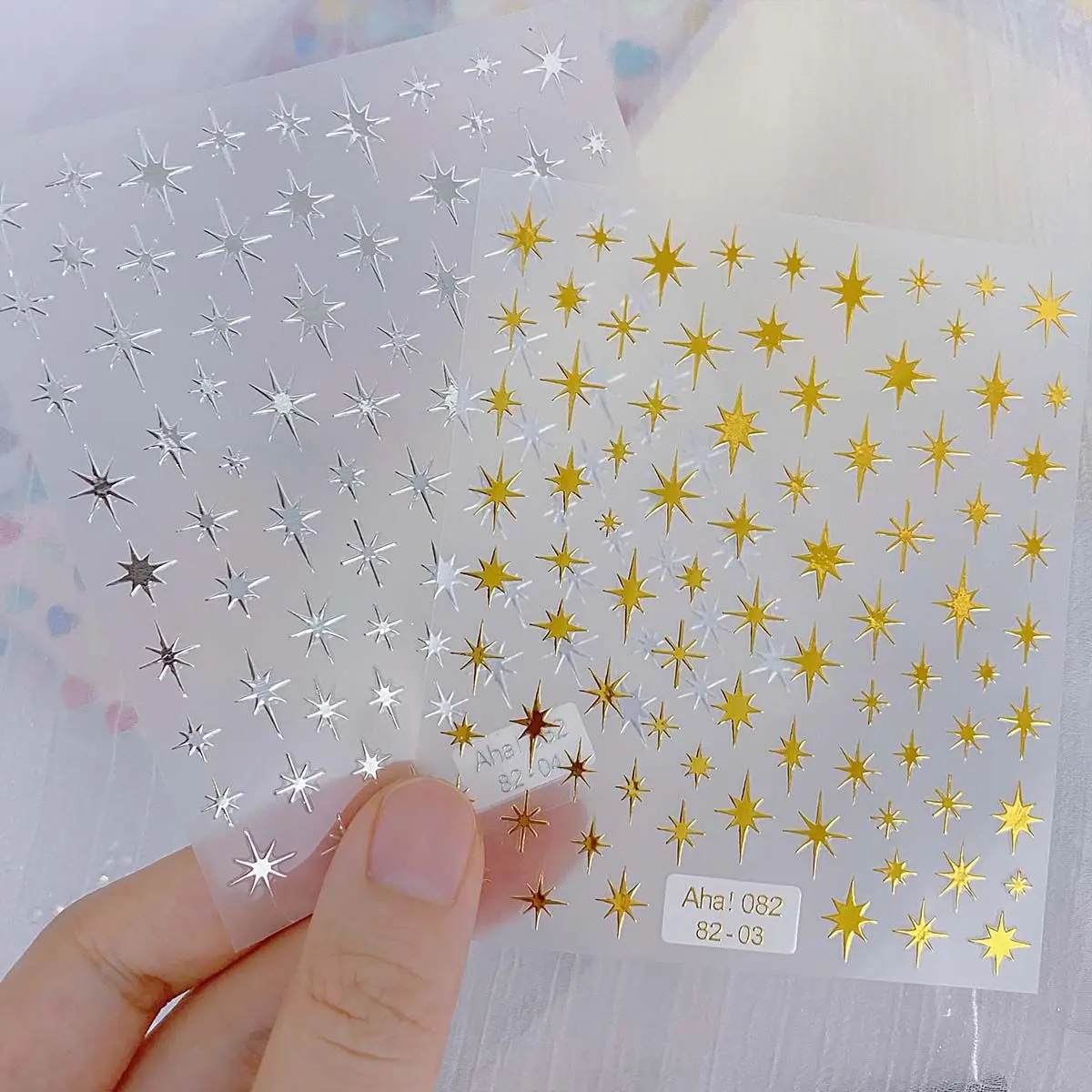 Scrapbooking Decorative Star Stickers Journal Planner Decal Stickers PET Decorative Stickers DIY Guka Nail Art