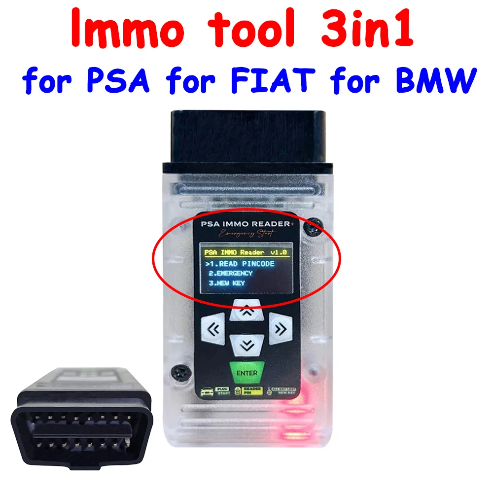 For PSA Immo Reader Emergency Start 3 in 1 for PSA for FIAT for BMW Read PIN Code Diagnostic and Programming Tool