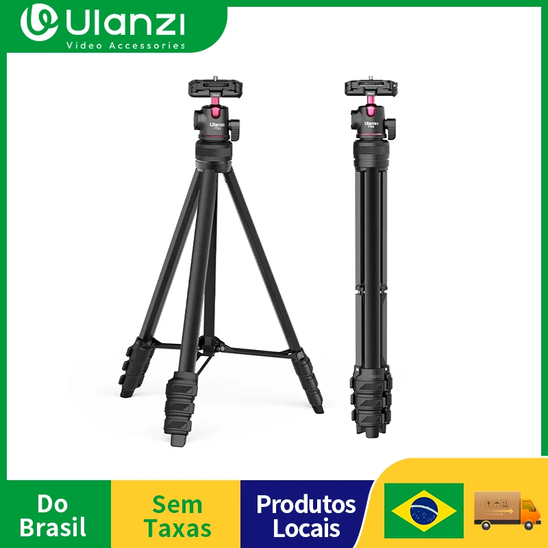 Ulanzi TT51 Portable Tripod Suit for Phone Digital Compact Camera with 360 Rotation Ballhead Phone Clamp Lightweight Tripod