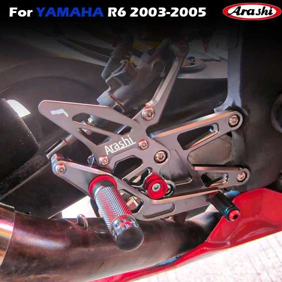 

Arashi Motorcycle accessories footrest pedal foot peg Rearset Rear Set foot rest For YAMAHA YZF R6 2003 2004 2005