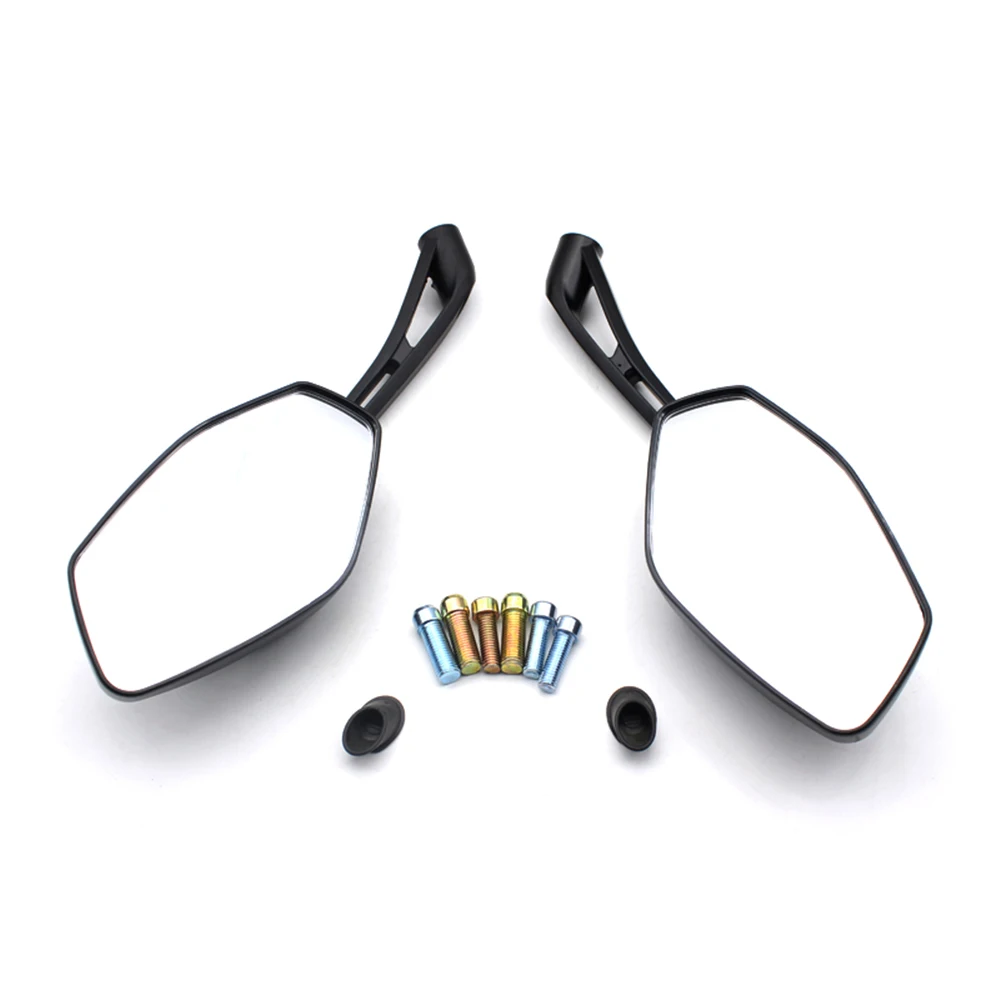 Sports Side Rear View Mirror One Pair Black Mirrors For 10mm 8mm Honda CB600 Hornet 600 CB900 CB500 CB1300 Custom Universal