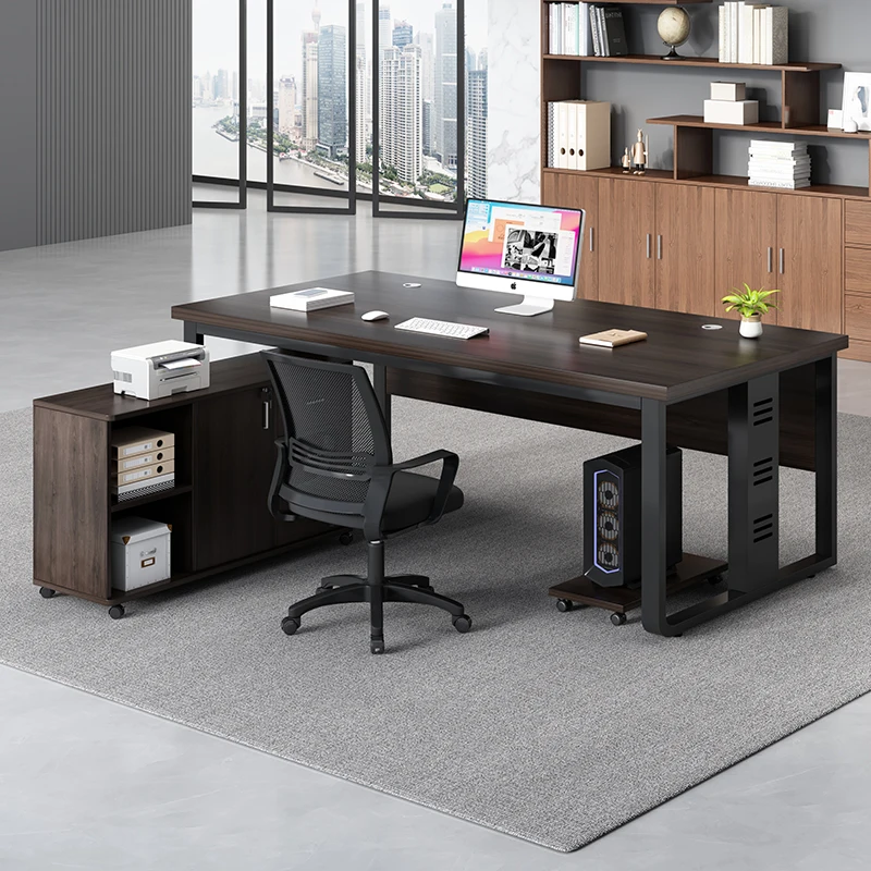 Modern Work Writing Desk Office Study Ergonomic Reception Executive Desk Standing L Shaped Tavolo Da Lavoro Office Furniture