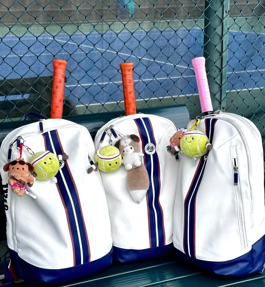 Wilson Super Tour Roland Garros 2023 Tennis Backpack Design Elegance Navy Tournament Racket Bag with Partial Racquet Compartment