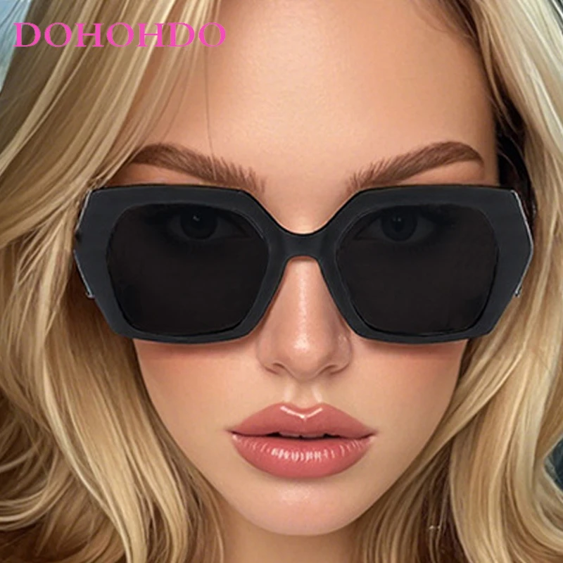 

Vintage Big Frame Square Women Sunglasses For Trendy Luxury Brand Designer Men Outdoors Travel Driving Sun Glasses Lentes UV400