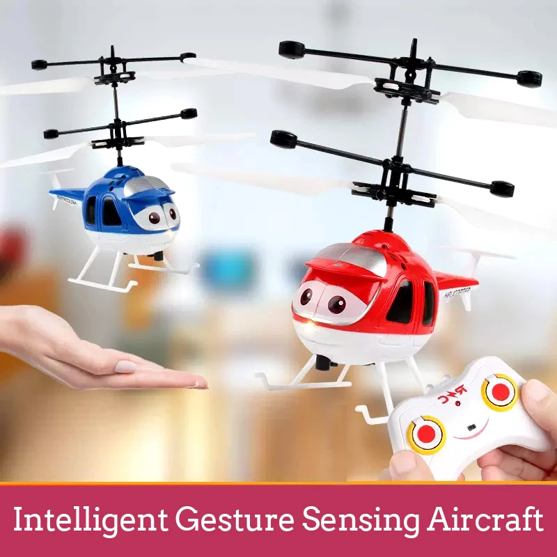 

Remote Control Plane Mini RC Helicopter Electric RC Plane Airplane Model Smart Sensor Crash Resistant Boy Girl Toy Gifts