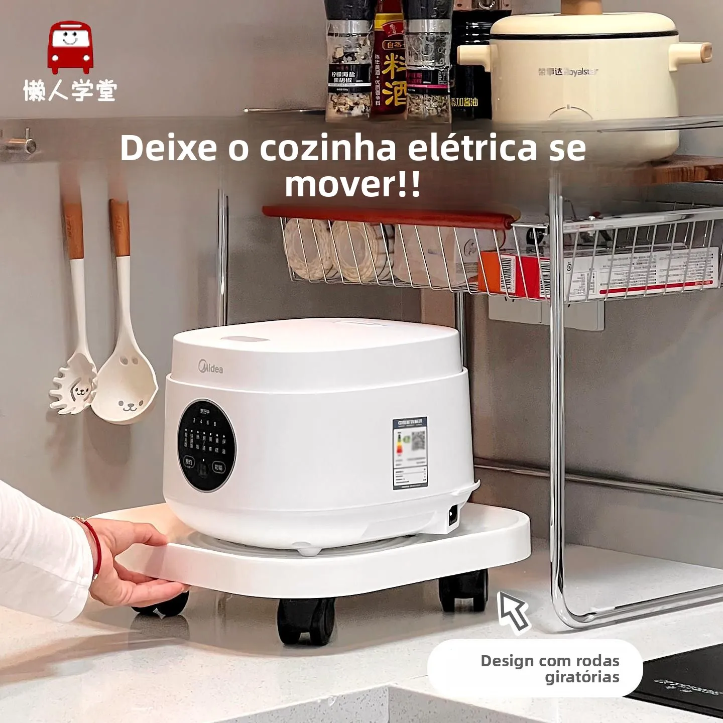 kitchen-multi-function-microwave-oven-tray-rice-cooker-mobile-base-stand-slide-board-storage-rack-stainless-steel