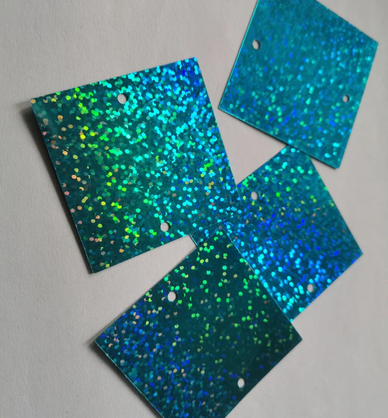 500g 50mm Diameter Bulk Sequins PVC Laser Square Glitter DIY Clothing Accessories Decoration supplies