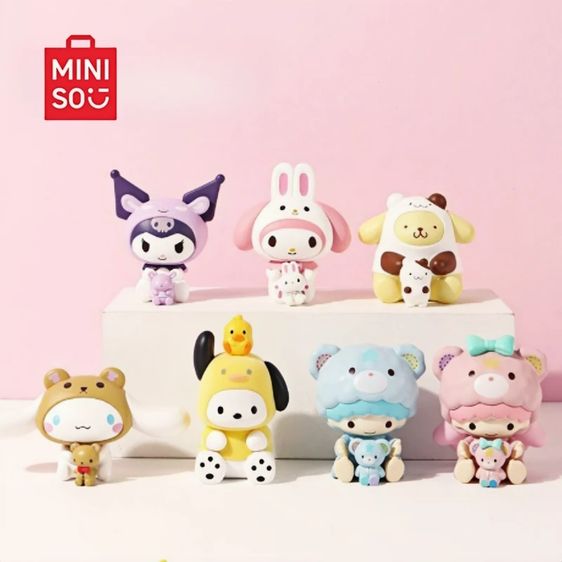 

Подлинная слепая коробка Sanrio, обнимающая маленький компаньон, серия Yugui Dog Melody, мультяшная аниме-кукла, детский подарок, орнамент, загадочная коробка