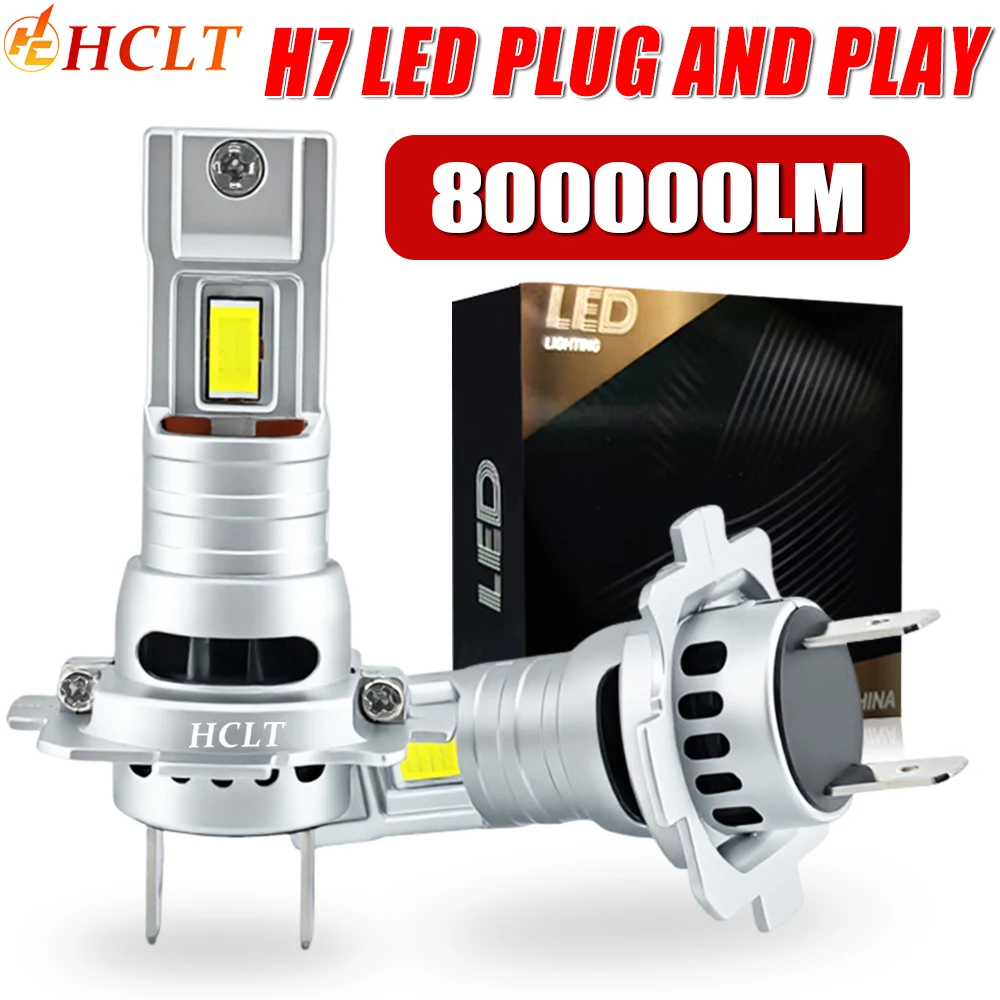 

2Pcs H7 LED Headlamp Plug And Play Wireless With Turbo Fan Fast Cooling Light For Car CANBUS Automobile Headlight Spotlights 12V