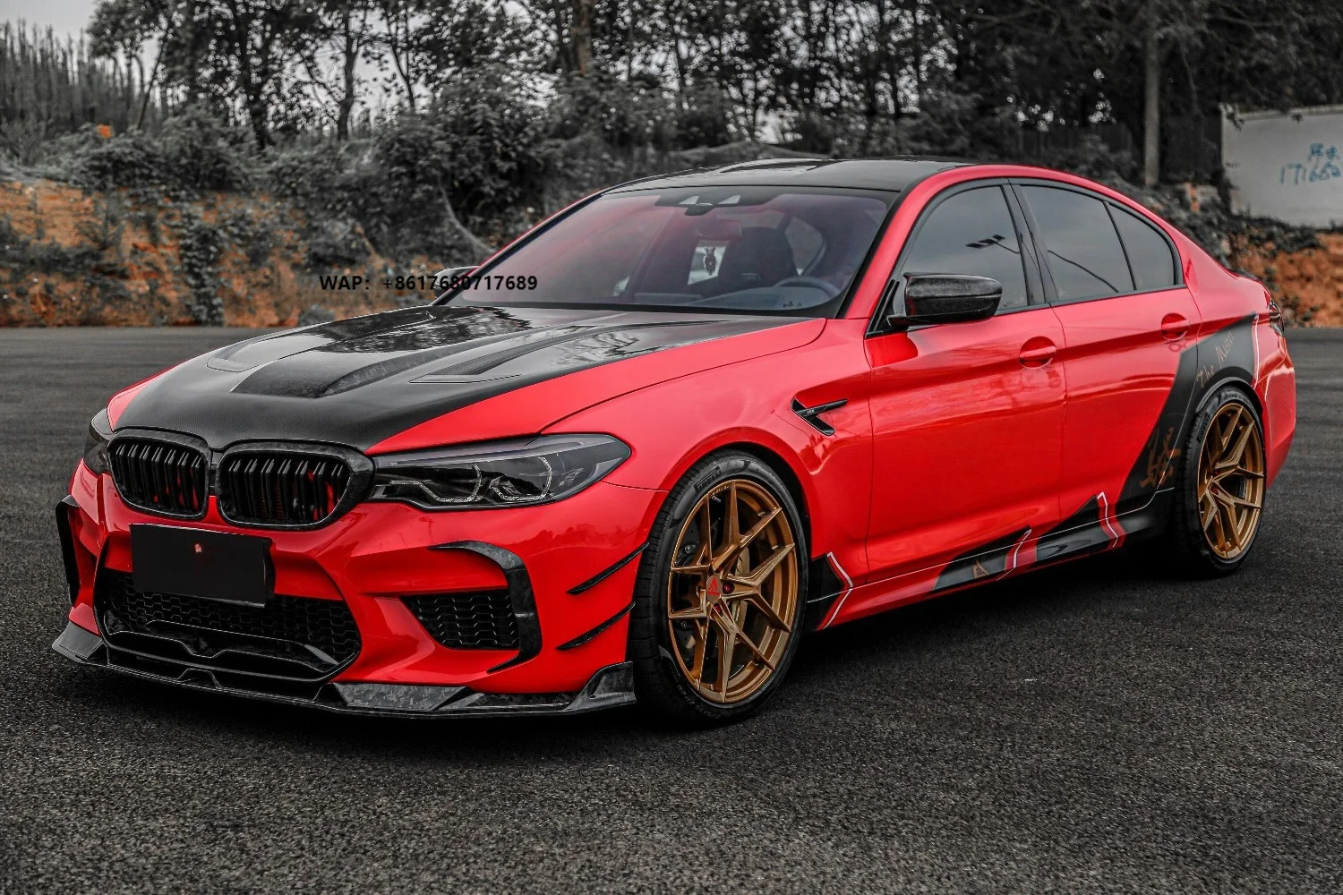 F90 M5 Pre Laci High-quality Carbon Fiber Modified Parts F90 M5 Front Lip Rear Diffuser