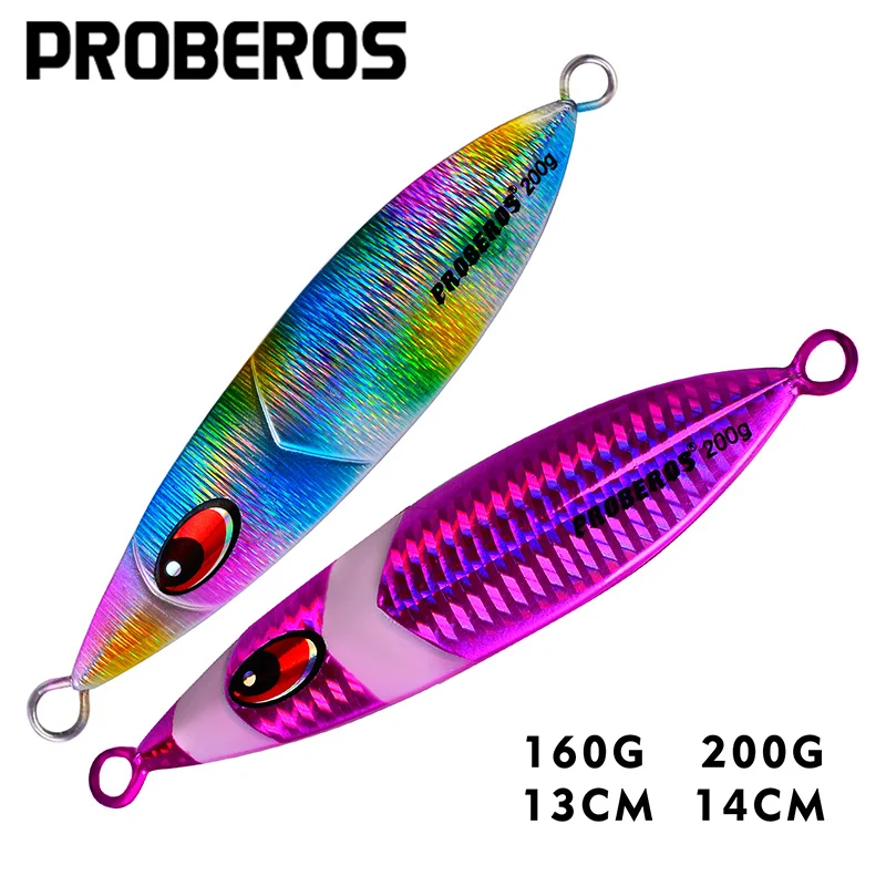 

PROBEROS Lead Fish 1pcs 160g-200g Fishing Bait 3D Eye Casting Deep Sea Metal Fishing Fixture New Lead Fishing Rotating Bait