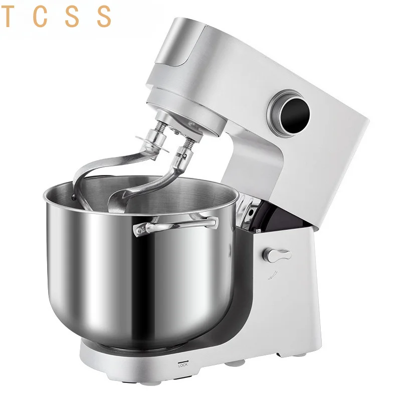 10L Stand Mixer Multifunctional Dough Kneader Whisk Beater Heavy Duty Stainless Steel Bowl 6-Speed Tilt-Head For Home Bakery