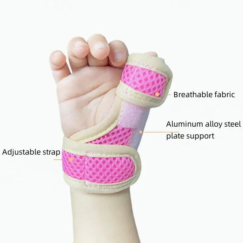 Children Kids Thumb Brace Lightweight Thumb Splint Support Adjustable Hand Wrist Thumb Splint for Pain Relief Sprains Strains