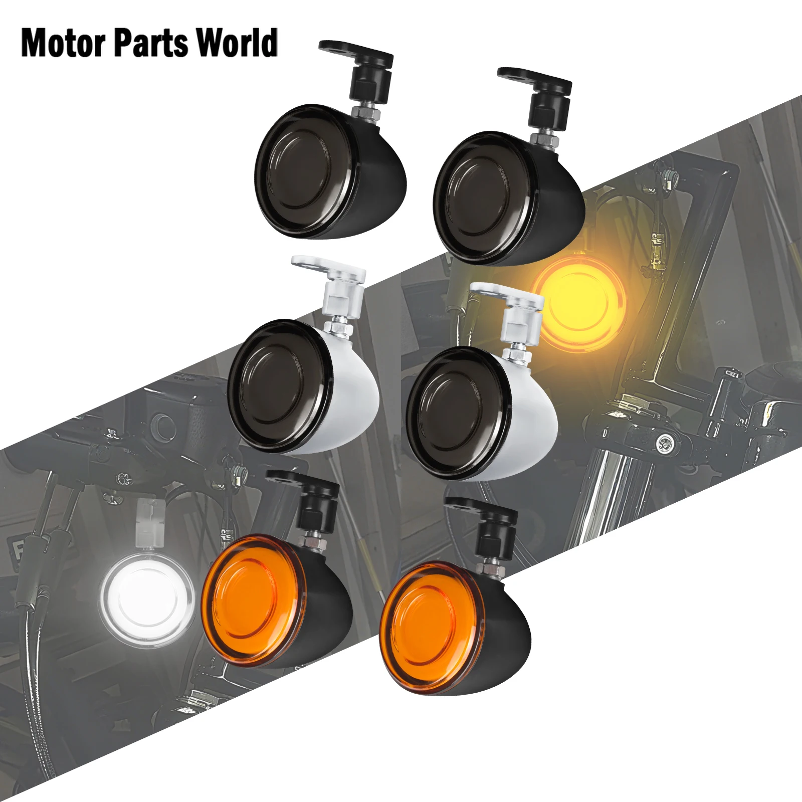 Motorcycle Front LED Turn Signals Light with Relocation Running Light For Harley Touring Road King Softail Sportster 1986-2024