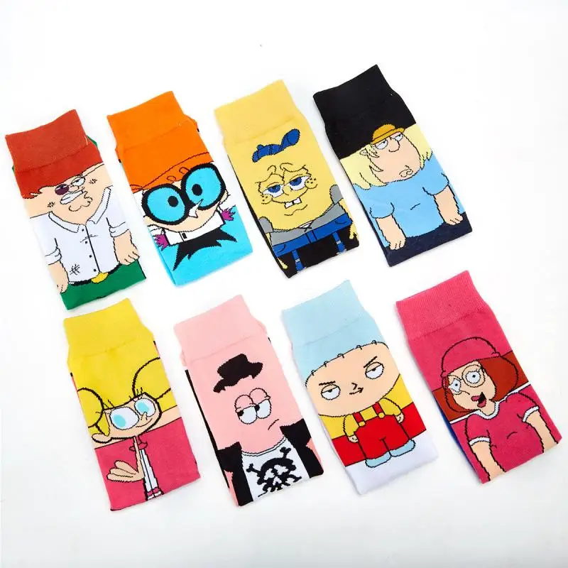 Cute Cartoon Kawaii Crayon Shin-Chan Cotton Socks Cartoon Anime Cotton Women's Socks Sports and Leisure Mid Tube Socks