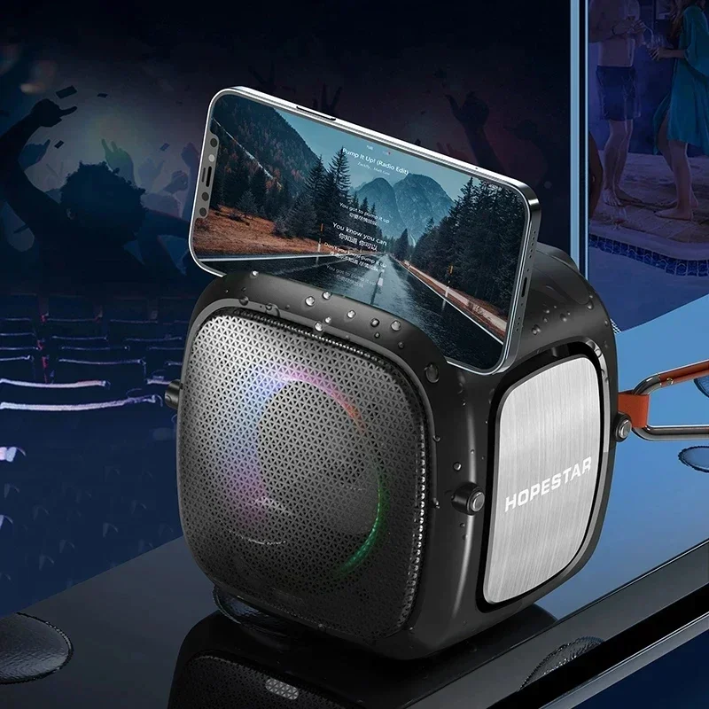 Outdoor Portable Bluetooth Speaker High Power Subwoofer Mobile Phone Stand FM Gaming Waterproof Spe HOPESTAR Party One Mini aker