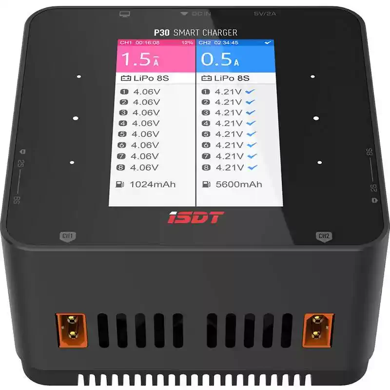 ISDT P30 Dual Balance Charger Signal Channel MAX 1000W 30A For RC Car Airplane Racing Drone Helicopter 2-8S Lipo LiFe Battery