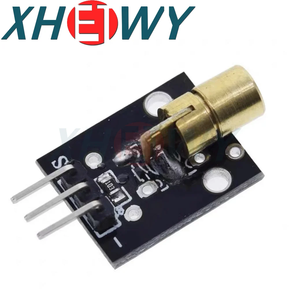 KY-008 650nm Laser Sensor Module 6mm 5V 5mW Red Dot Diode Copper Head for Arduino