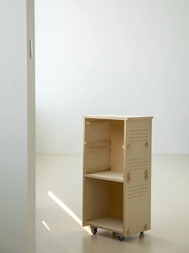 Internet celebrity storage marine board cabinet wooden dining locker sundries hole side panel