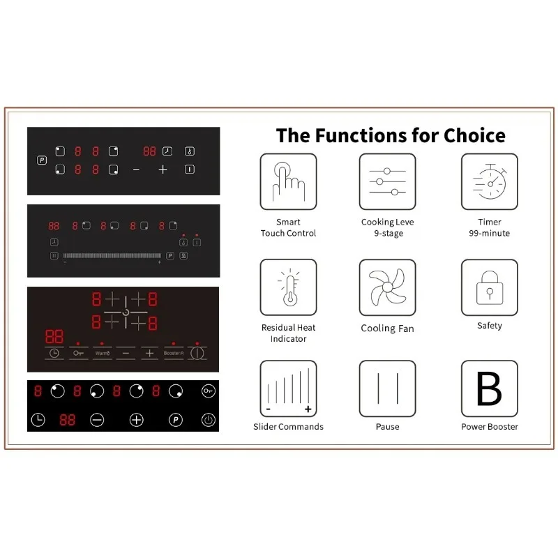 Hidden Induction Cooktop Invisible Built in Herd Magnetic Under Granite Ceramic Stove Hob Stovetop Commercial Induction Cooker