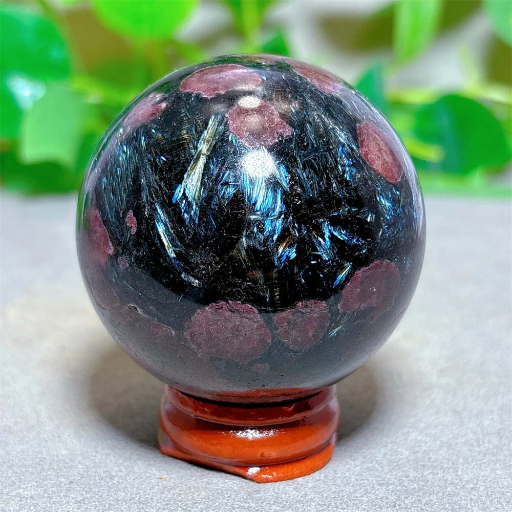 Garnet Sphere Crystal Natural Quartz Stone Home Decoration Minerals Reiki Craft Gifts Energy Healing Spiritual +Stand