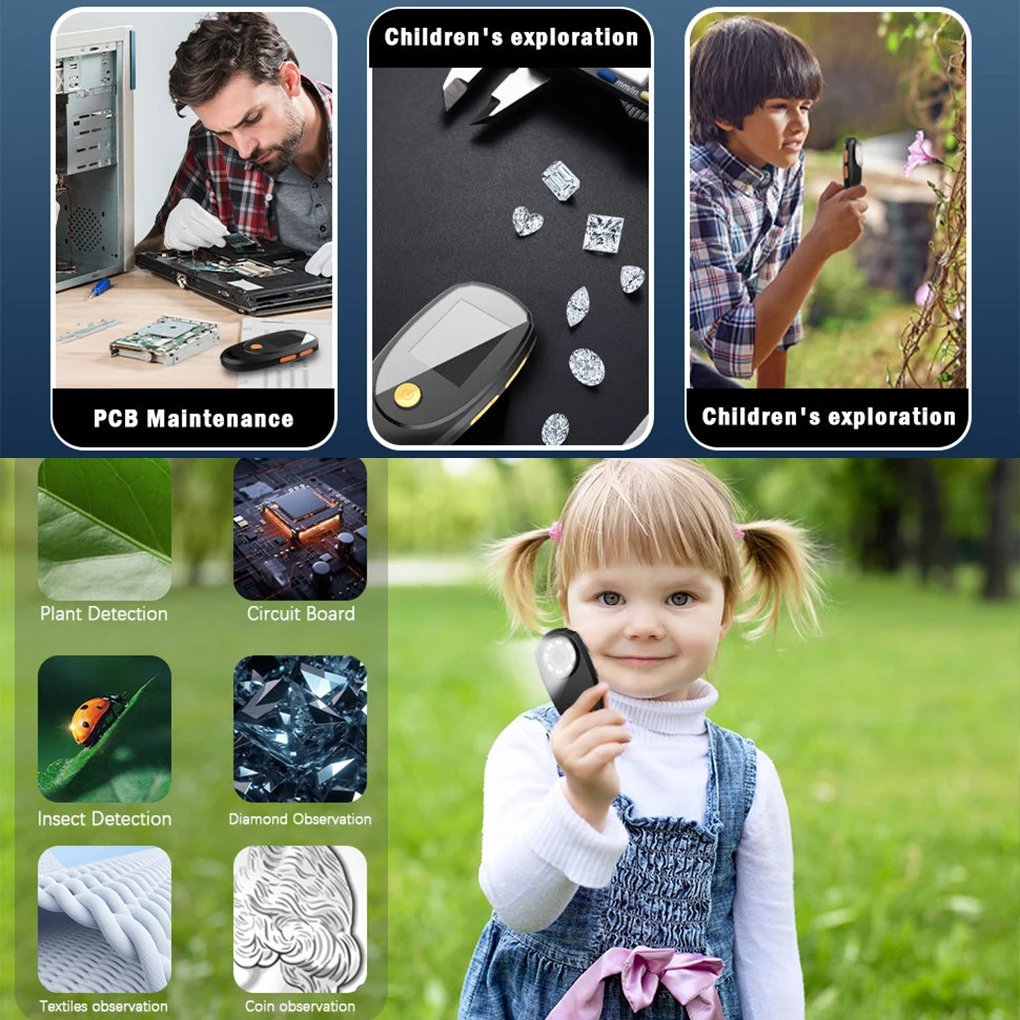 500X يده Dermatoscope آلة محلل الجلد مجهر رقمي لاسلكي لفروة الرأس/الشعر تريكومز تحليل بشرة الوجه