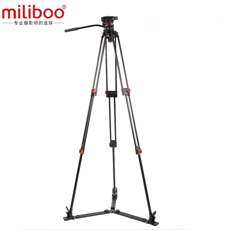 miliboo MTT609A Professional Heavy Duty Hydraulic Head Ball Camera Tripod for Camcorder/DSLR Stand Video Tripod Load 15 kg Max