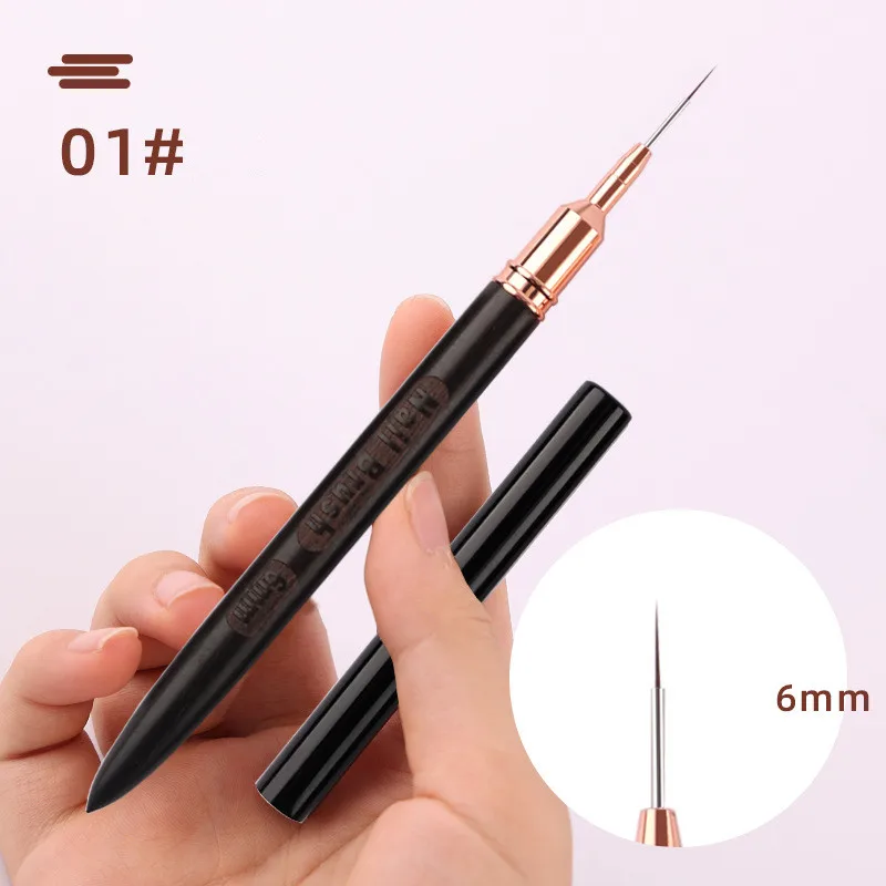 1/5 Uds. Liner artístico con mango de sándalo, pincel para pintar, líneas de dibujo, bolígrafo para pintar flores a rayas, pincel de Gel UV