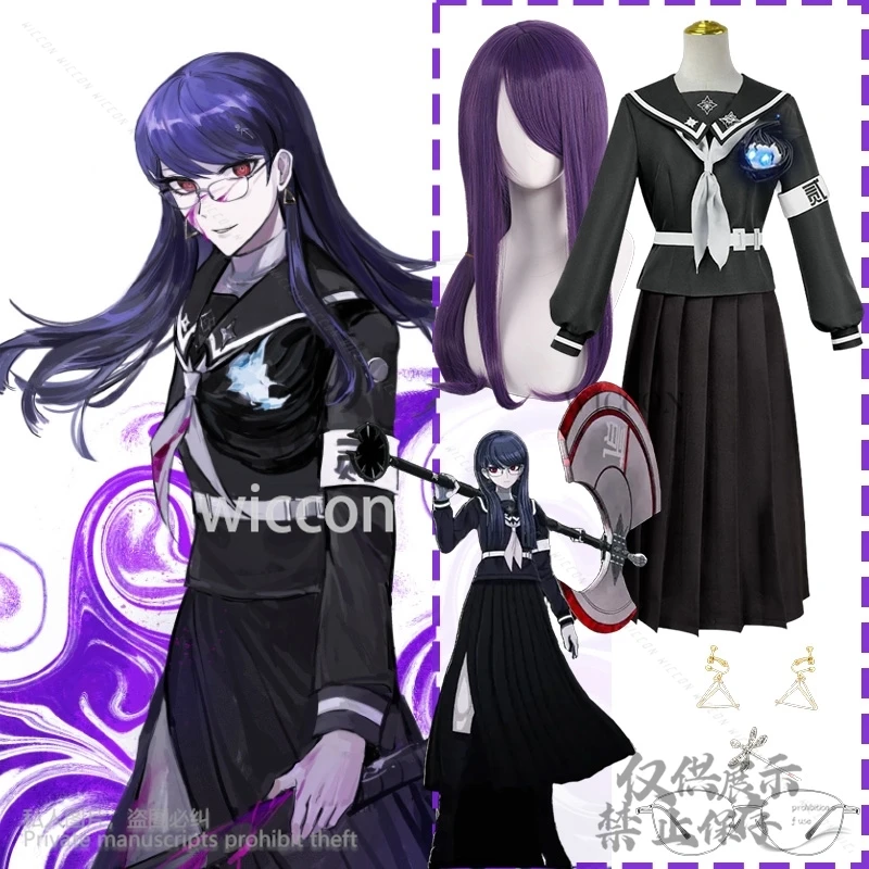 

Shizuhara Hiruko Anime Game The Hundred Cosplay JK School Uniform Costume Sailor Long Dress Horror Jirai Kei Girls Customized