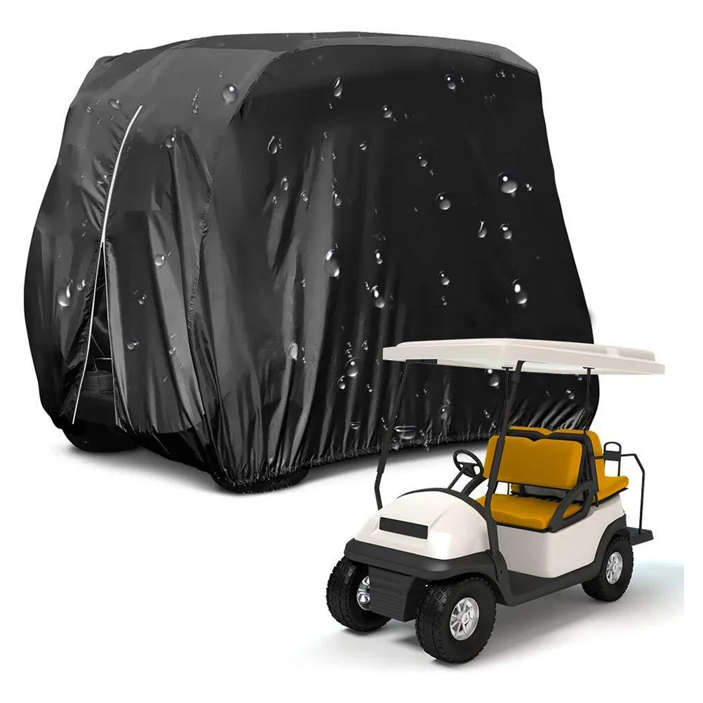 

4 Passenger Cart Cover Waterproof Dustproof Heavy Duty 210D Oxford Cloth Protects Cart from Sun Rain Snow 242x122x168cm