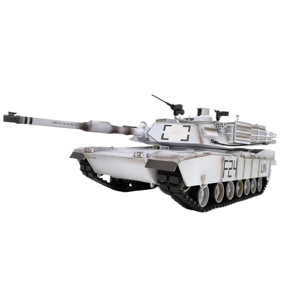 Henglong Us M1a2 Grensoverschrijdende Afstandsbediening Tank Infrarood Gevechtstank Model Upgrade Strip Wave Box Rc Tank Kid 'S Outdoor Speelgoed