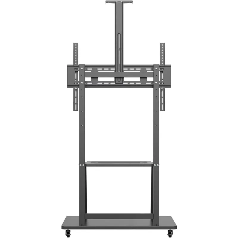 Adjustable mobile floor cart TV stand with VESA 900 * 600mm for 55 to 100 inches