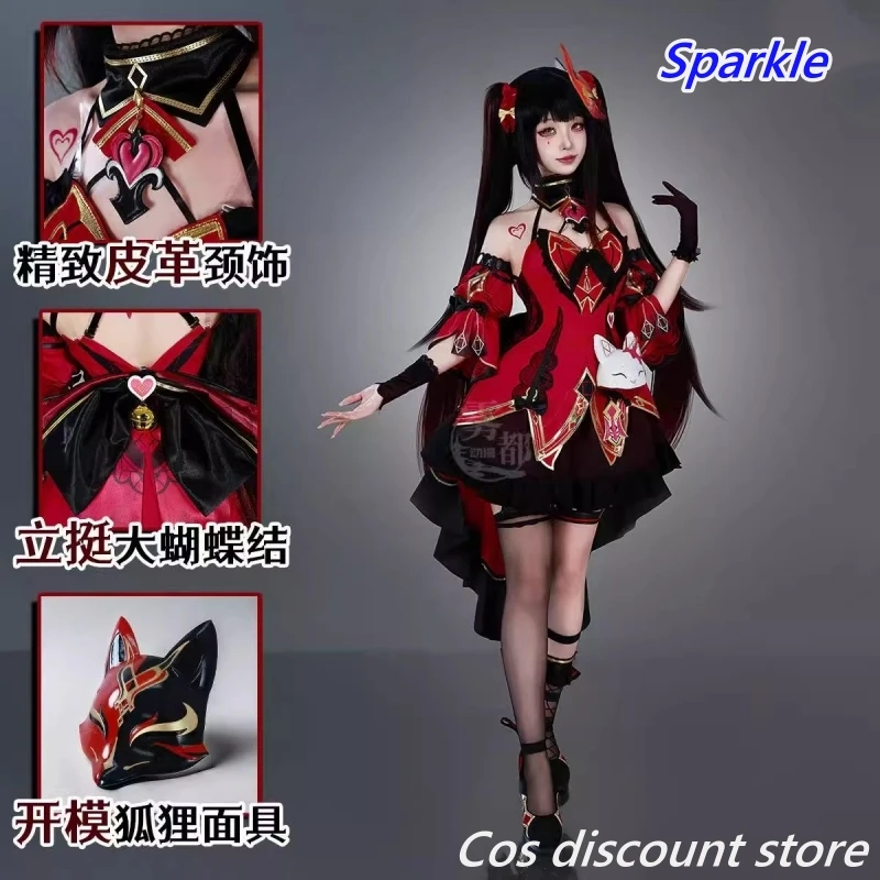 

Sparkle Cosplay Costume Game Honkai Star Rail Sparkle Costumes Anime Women Dress Role Play Outfits Halloween Party Suit Stock