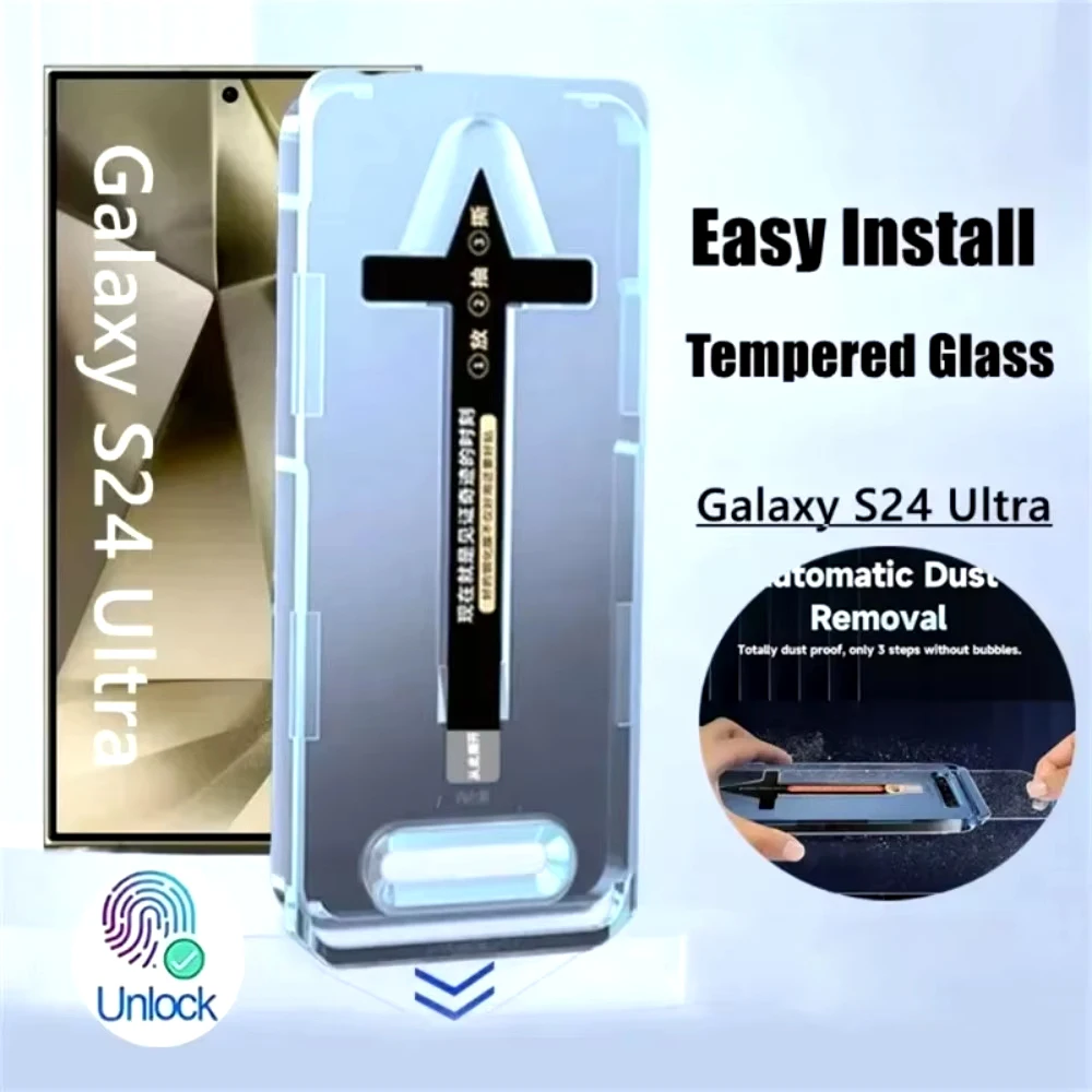 

Dust Free Installation HD Screen Protector For Samsung S25 S24 Ultra S23 Plus S22 S21 S20 FE A55 A54 A53 A33 A35 A15 A13 Glass