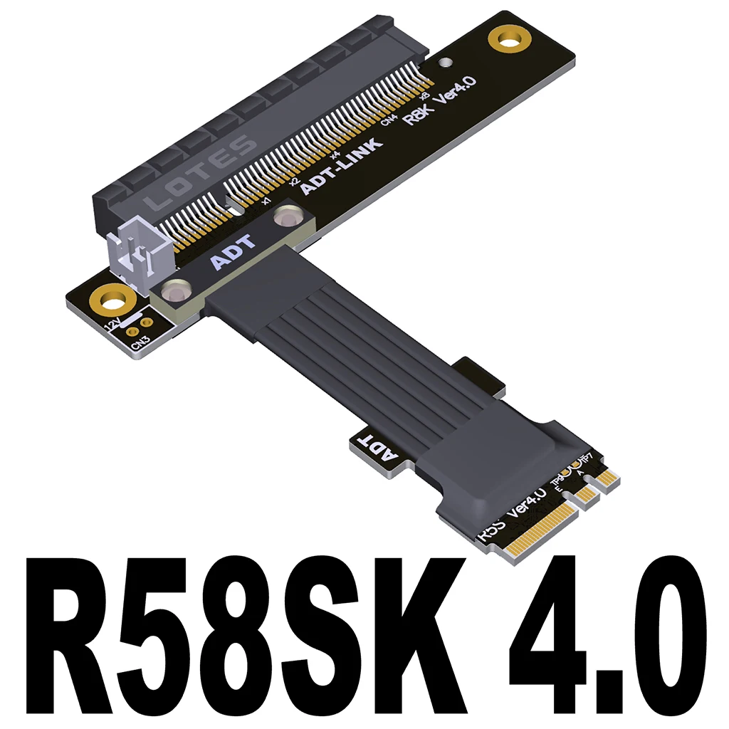 

R58SK 4,0 Riser M.2 WiFi A.E ключ A + E к PCI-E x8 Райзер Удлинительный кабель с SATA кабелем питания PCI Express 4,0 Gen4 8 Гбит/с