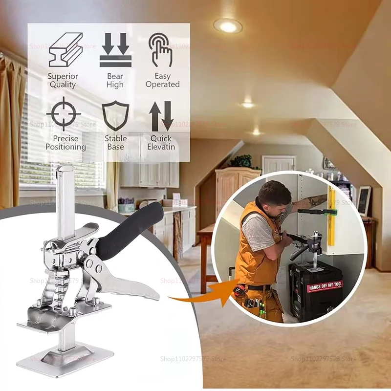 1 قطعة مجلس الوزراء رافع توفير العمالة الذراع جاك مصعد أداة بلاط الارتفاع الضابط اليد رفع دريوال لوحة الباب تركيب