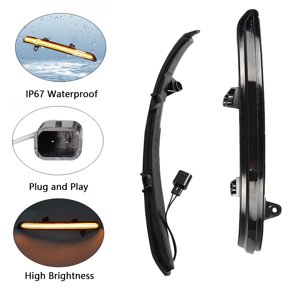 2x لمازدا Cx-5 Cx-8 Cx-9 2017-2022 Led ديناميكية بدوره مصباح إشارة مرآة الرؤية الخلفية مؤشر ضوء اكسسوارات السيارات