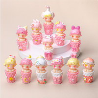 Pink Hand Painted Dimo Cherry Blossom Cup Resin Cartoon Diy Accessory Figurine Creative Three Dimensional Cute Desktop Ornament