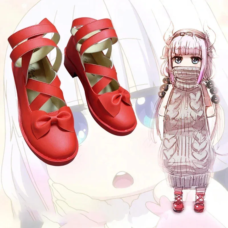 25coskanna-kamui-cosplay-chaussures-anime-miss-kobayashi-dragon-femme-de-chambre-rouge-chaussures-en-cuir-pu-bottes-d'halloween-cosplay-accessoire-sur-mesure