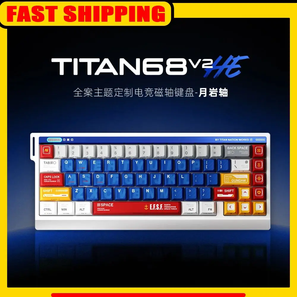 

Titan Nation TITAN68V2HE Keyboard Wired Magnetic Axis RT0.001mm 0.08ms TITAN2.0HUB Low Delay 8KHz PC Esports Laptop Keyboards