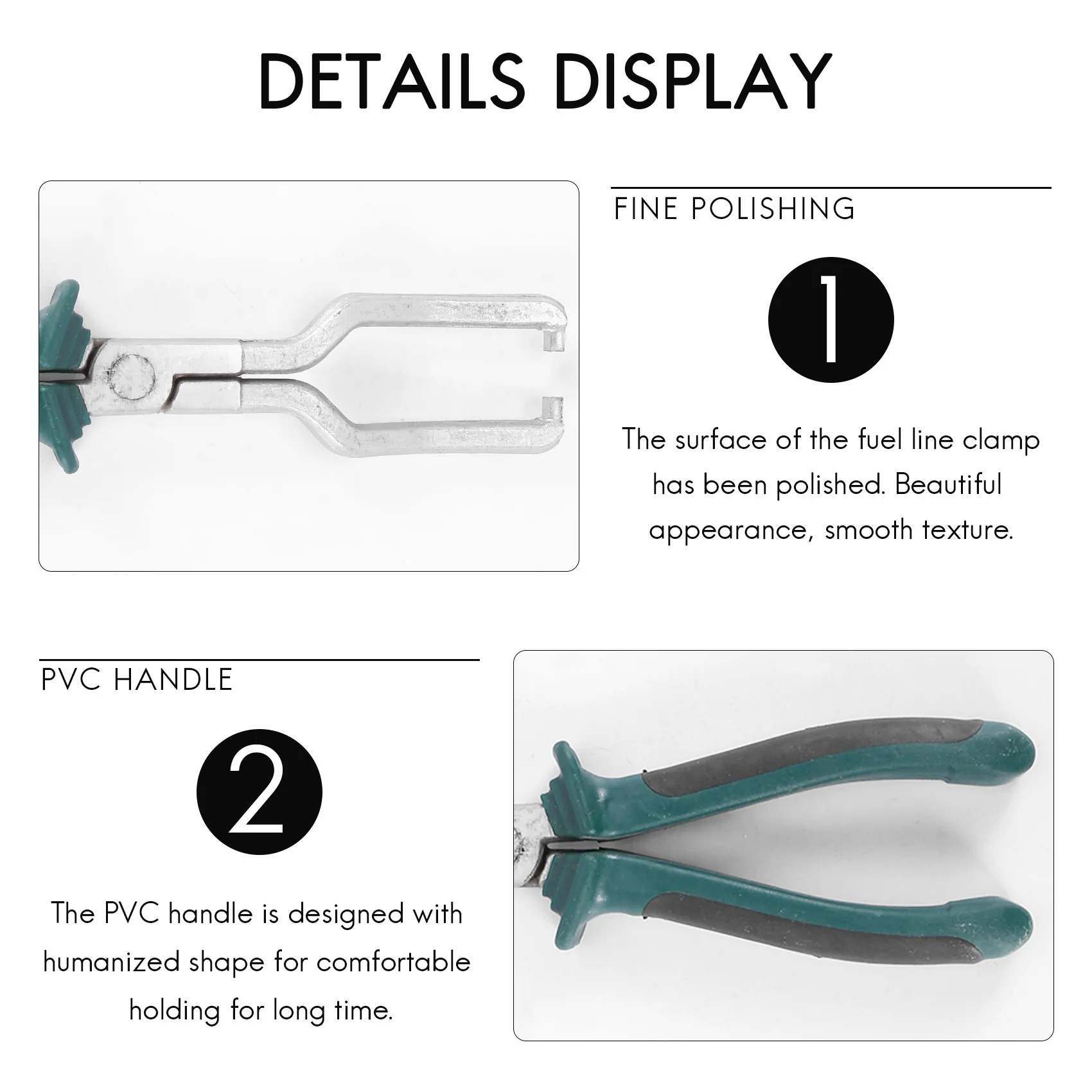 Picture 5: A64P-Fuel Filter Calipers  Pipe Fittings Special Clamp Rubber Handle Fuel Hose Pipe Buckle Removal Pliers(9 Inches In Le